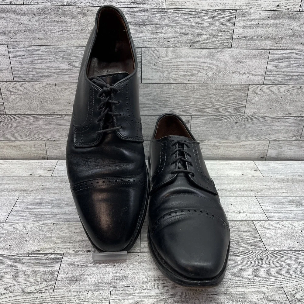 Allen Edmonds Clifton Black‎ Leather Cap Toe Oxford Dress Shoes Men Size 10D